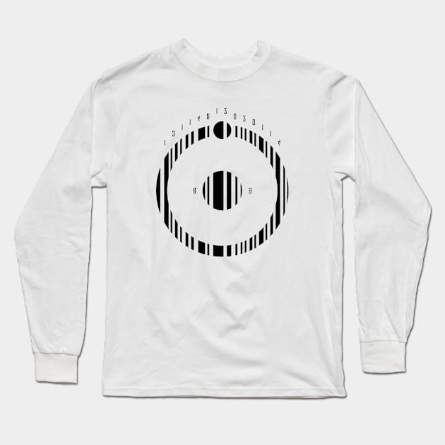 Dr Manhattan Bar Code (BLACK) Long Sleeve T-Shirt by awskky